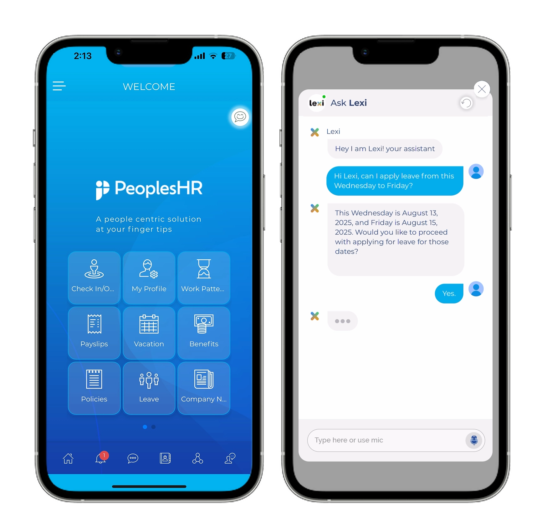 PeoplesHR Mobile App
